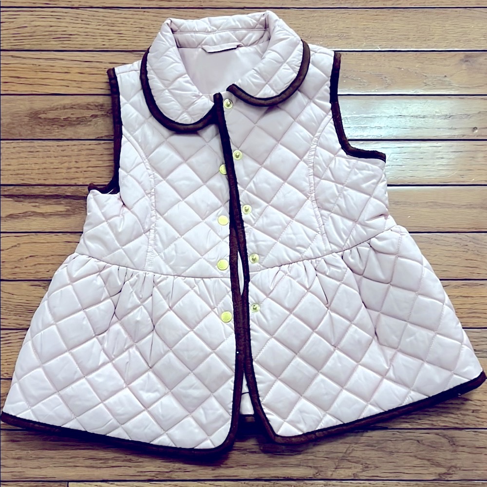 Janie & Jack soft pink quilted vest